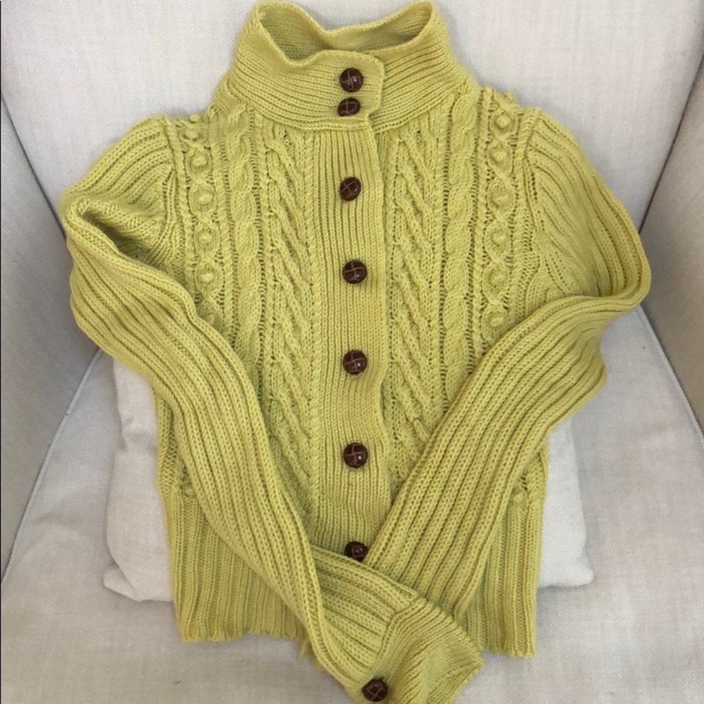 BCBG Chartreuse sweater in XS